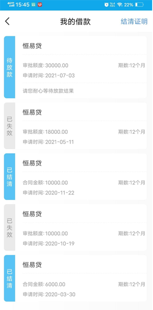 恒易贷借15000分12期,恒易贷三个工作日未下款