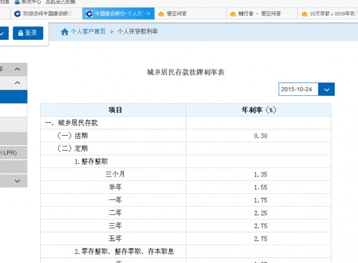 10万存银行一年多少利息，和10个1万元存一年谁利息更高-2